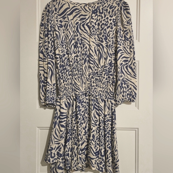 Rails Blue and White Mixed Animal Print Dress sz medium - Picture 1 of 7